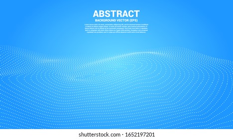 Curva de contorno digital punto y línea ripple y ondear con alambre. Antecedentes abstractos del concepto de tecnología 3D Futurista