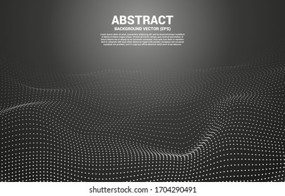 Digital Contour curve dot and line and wave with wireframe . Abstract Background for 3D Futuristic technology concept