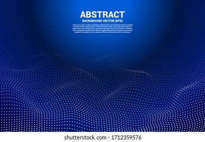 Digital Contour curve dot and line and wave with wireframe . Abstract Background for 3D Futuristic technology concept