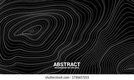Digital Contour curve dot and line ripple and wave with wireframe . Abstract Background for 3D Futuristic technology concept