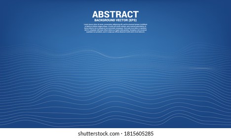 Digital Contour curve dot and line ripple and wave with wireframe . Abstract Background for 3D Futuristic technology concept