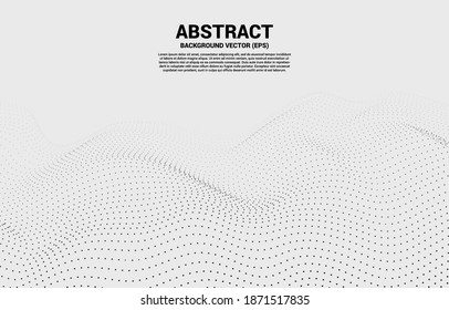 Digital Contour curve line and wave with wireframe . Abstract Background for 3D Futuristic technology concept
