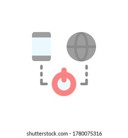Digital, control, teléfono, icono global. Elementos vectoriales de color simples de iconos de innovaciones para ui y ux, sitio web o aplicación móvil