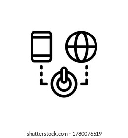 Digital, control, teléfono, icono global. Línea simple, contorno vectorial elementos de innovaciones iconos para ui y ux, sitio web o aplicación móvil