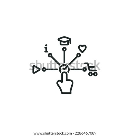 Digital convenience icon isolated on white background