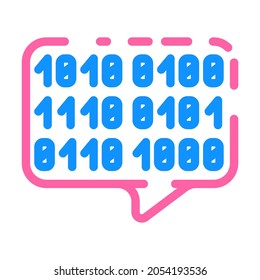 digital conversation color icon vector. digital conversation sign. isolated symbol illustration