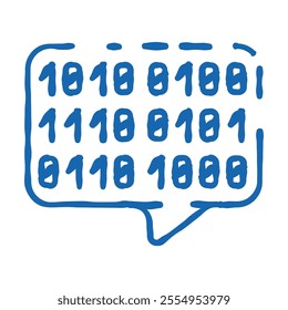 digital conversation doodle icon sketch vector. digital conversation sign. isolated symbol illustration