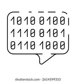digital conversation line icon vector. digital conversation sign. isolated contour symbol black illustration