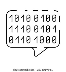 digital conversation line icon vector. digital conversation sign. isolated symbol illustration