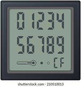 digital count clock watch, with different numbers vector