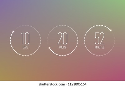 Zeitgeber für den digitalen Countdown-Zähler, der in Kürze kommt oder sich im Bau befindet, Website-Zeit wird nicht mehr aufgezählt, Vektorgrafik