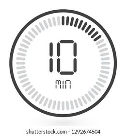 Digital Countdown Timer Vector Icon. Modern Stopwatch Analog Or Digital Timer Illustration.