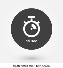 Digital Countdown Timer Vector Roundel. Modern Stopwatch Analog or Digital Timer Icon.