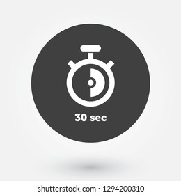 Digital Countdown Timer Vector Roundel. Modern Stopwatch Analog or Digital Timer Icon.
