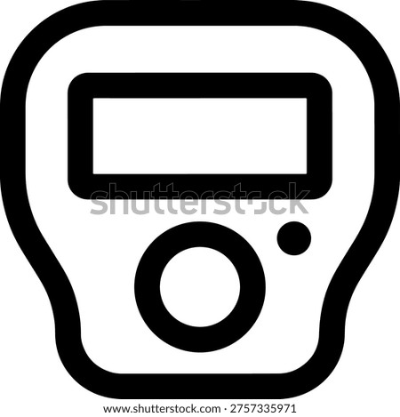 Digital counter icon featuring a black design on a white background clear and simple