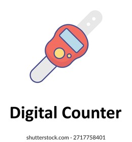 Icono de Vector de contador digital que puede modificarse o editarse fácilmente

