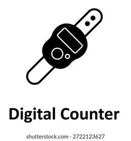 ícone Digital Counter Vetor que pode facilmente modificar ou editar
