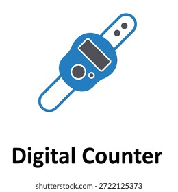 Icono de Vector de contador digital que puede modificarse o editarse fácilmente

