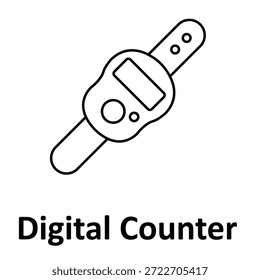 Icono de Vector de contador digital que puede modificarse o editarse fácilmente
