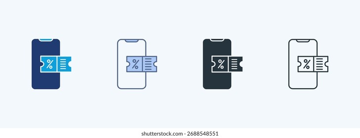 Digital Coupon Multiple Style Icon Collection