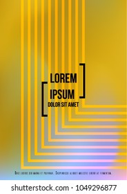Digital Cover Design for your Business with Abstract Lines and Holography Background. Futuristic Poster, Flyer, Layout with Liquid Pattern for Branding, Identity. Vector minimalistic brochure. A4 set