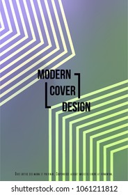 Digital Cover Design for your Business with Abstract Lines and Holography Background. Futuristic Poster, Flyer, Layout with Liquid Pattern for Branding, Identity. Vector minimalistic brochure. A4 set