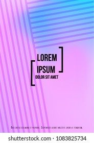 Digital Cover Design for your Business with Abstract Lines and Holography Background. Futuristic Poster, Flyer, Layout with Liquid Pattern for Branding, Identity. Vector minimalistic brochure. A4 set