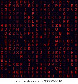 Digital cover. Red filled alphabet letters background. Small sized seamless pattern. Superb vector illustration.