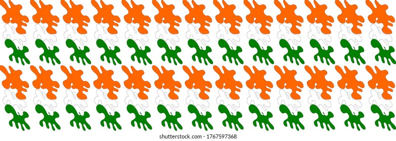 Digital created indian flag pattern color highlighted grid texture for social media background. 
