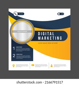 Digital creative agency social media post. - Vector.