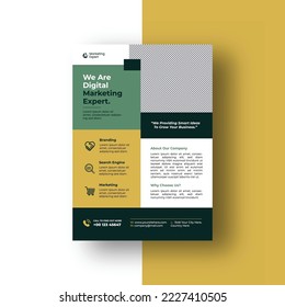 Plantilla de volante comercial creativo digital