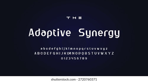 Fontes do alfabeto do logotipo moderno criativo digital. Tipografia minimalista urbana sans serif digital moda futura logos fontes. ilustração vetorial