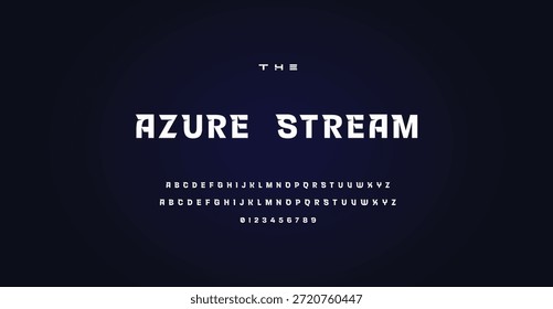 Fontes do alfabeto do logotipo moderno criativo digital. Tipografia minimalista urbana sans serif digital moda futura logos fontes. ilustração vetorial