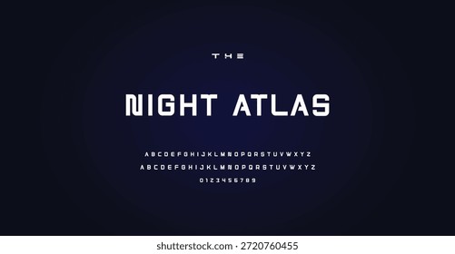 Fontes do alfabeto do logotipo moderno criativo digital. Tipografia minimalista urbana sans serif digital moda futura logos fontes. ilustração vetorial