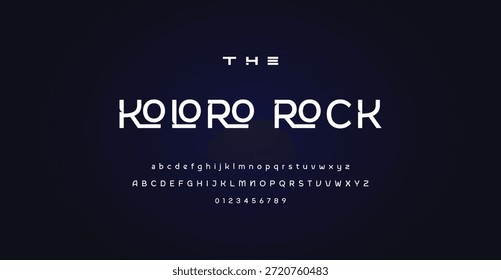 Fuentes de alfabeto de logotipo moderno creativo digital. Tipografía minimalista urbana sans serif digital fashion futuro logos Fuentes. Ilustración vectorial