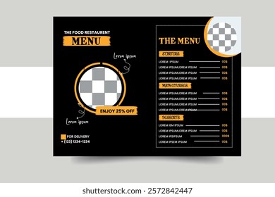 digital creative restaurant menu design