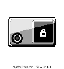 digital crypto wallet game pixel art retro vector. bit business payment, coin money digital crypto wallet. old vintage illustration