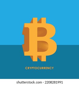 Bitcoin criptodivisa digital. Ilustración vectorial.