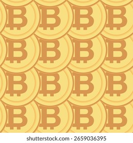 Patrón de monedas de criptomoneda digital. Diseño sin fisuras de Bitcoin para fintech y blockchain
