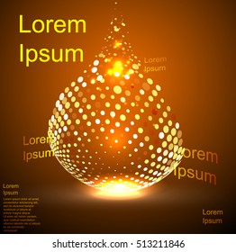digital crystal ball abstraction