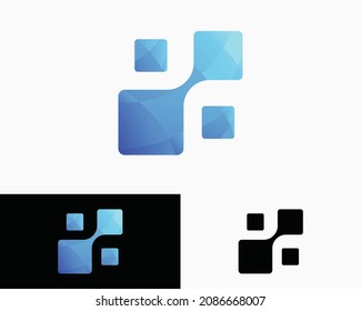 digital cube logo design template. modern style logo. technology cube illustration vector