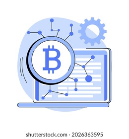 Digital currency abstract concept vector illustration. Cryptocurrency market capitalization, electronic currency, e-money transfer, digital money turnover, transfer service abstract metaphor.