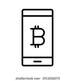 Digital, currency, bitcoin, imagen vectorial de icono criptodivisa. También se puede utilizar para la tecnología de la información. Idóneo para aplicaciones web, aplicaciones móviles y medios impresos.