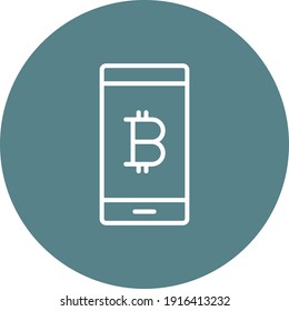 Digital, currency, bitcoin, imagen vectorial de icono criptodivisa. También se puede utilizar para la tecnología de la información. Idóneo para aplicaciones web, aplicaciones móviles y medios impresos.