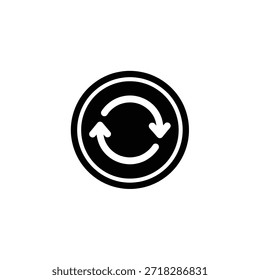 Anillo de monedas del ecosistema de moneda digital. Icono de intercambio de valor de tokenización. Anillo de criptomonedas con flechas de intercambio.