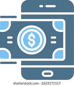 Digital Currency Glyph Two Colour Icon