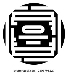 Digital currency icon depicting a black and white abstract representation of exchanging and transferring value through a cryptographic payment network