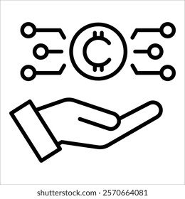 Digital Currency Icon Element For Design