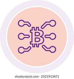 Digital Currency Icon or Illustration Representing Financial Innovation and Blockchain Technology