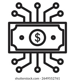 Digital Currency icon vector illustration isolated sign